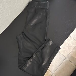 Zara Black Leather Trousers